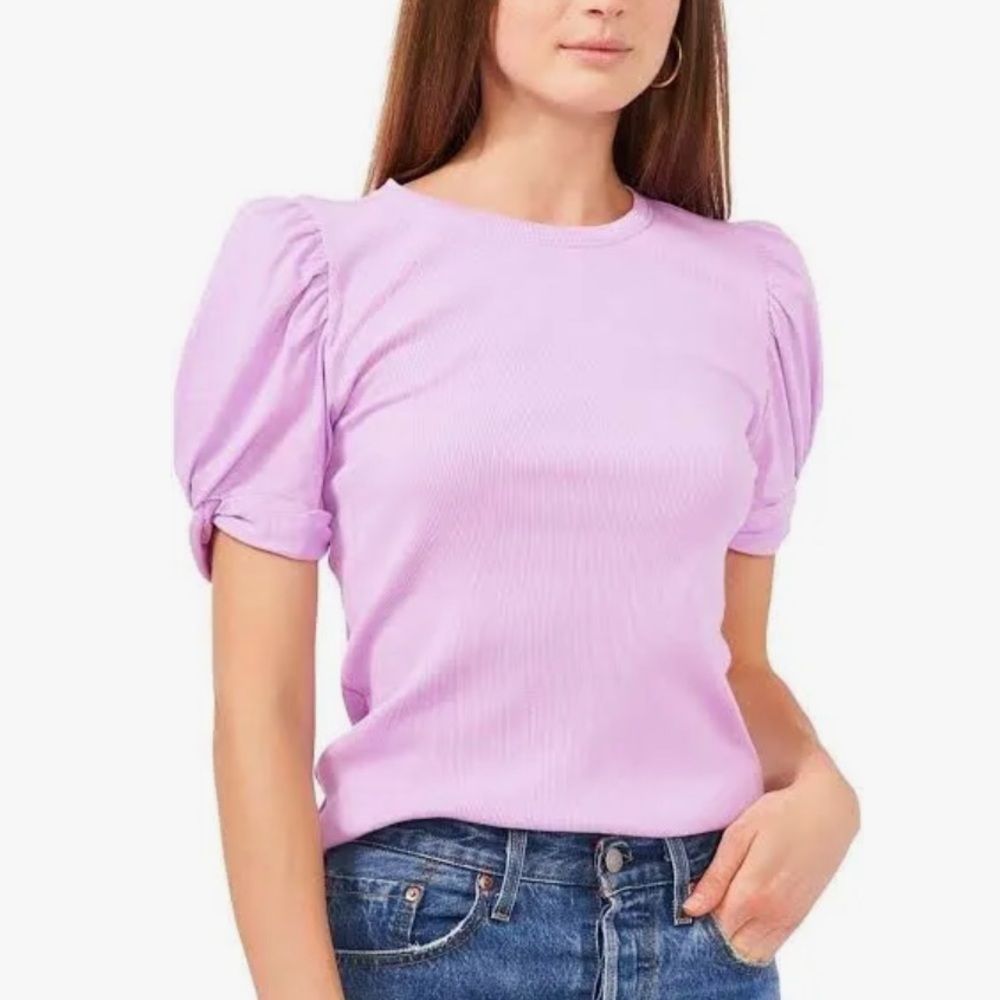 Brand Short Sleeve Lilac Tee